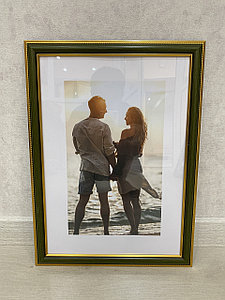 Рамка 30х40 см Зеленый с золотом