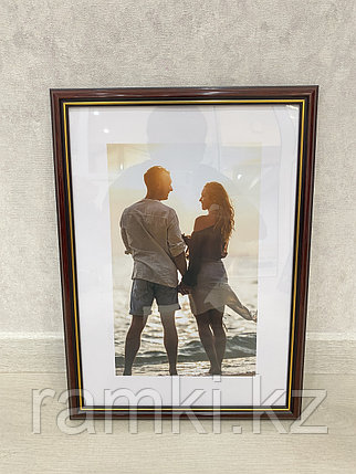 Рамка А3 (29.7х42см) Темно - коричневый с золотом, фото 1