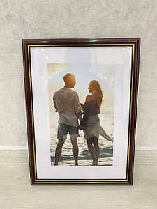 Рамка 30х40 см , Темно - коричневый с золотом