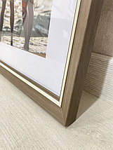 Рамка А3 (29.7х42см) Коричневый с белым контуром, фото 2