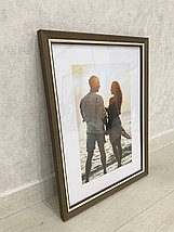 Рамка А3 (29.7х42см) Коричневый с белым контуром, фото 5