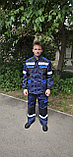 Костюм СИРИУС-ПОЛИНОМ куртка и брюки, синий с черным и васильковым, СОП, фото 4