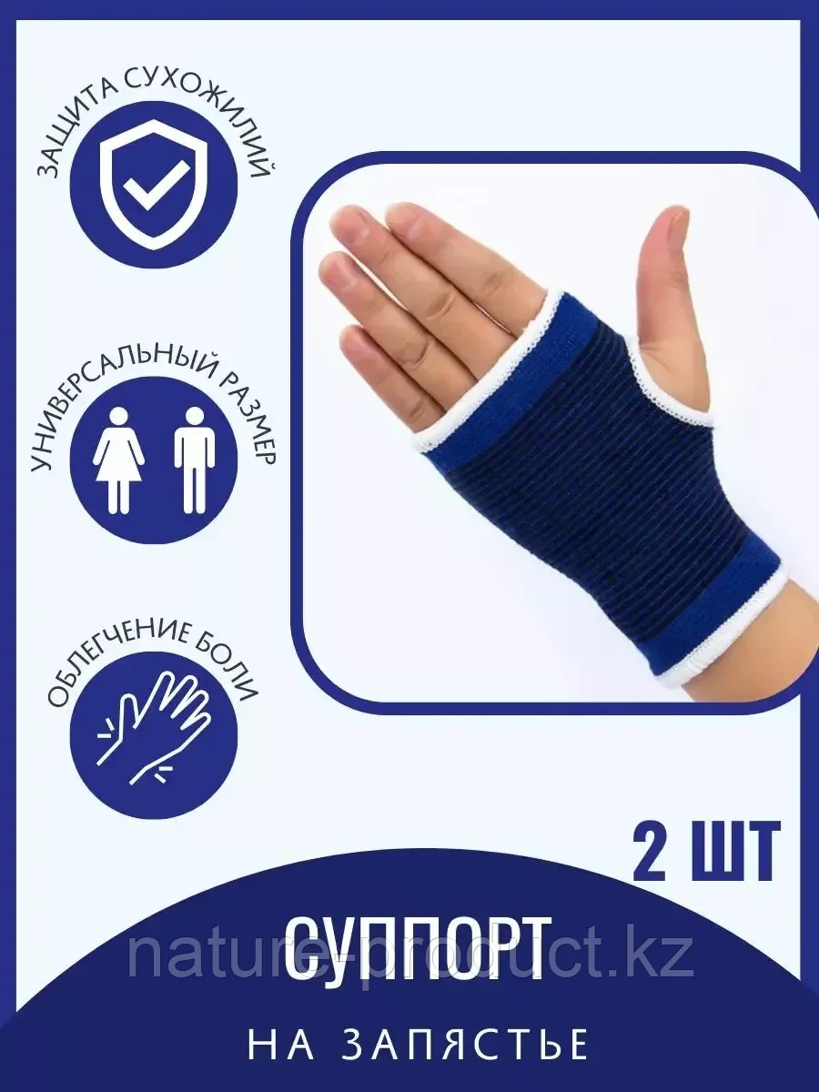 Бандаж на запястье SB011 синий универсальный пара