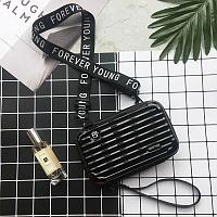 Мини сумка в виде чемодана "FOREVER YOUNG" цвет черный