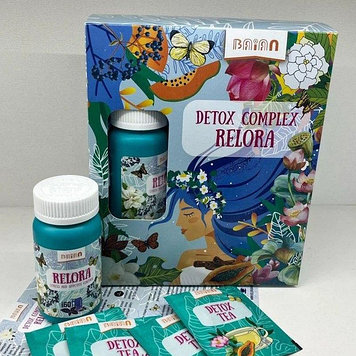 Detox complex Relora ( 60 капсул + 30 пакетиков чая ) для похудения