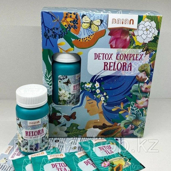 Detox complex Relora ( 60 капсул + 30 пакетиков чая ) для похудения, фото 1