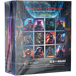 Комплект (12 шт.) предметных тетрадей 48л. BG "Мир будущего", металлизированный картон