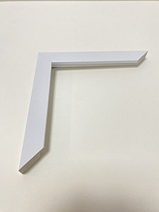 Текстурасы бар ақ багет (жақтау) 2,0х3,0см