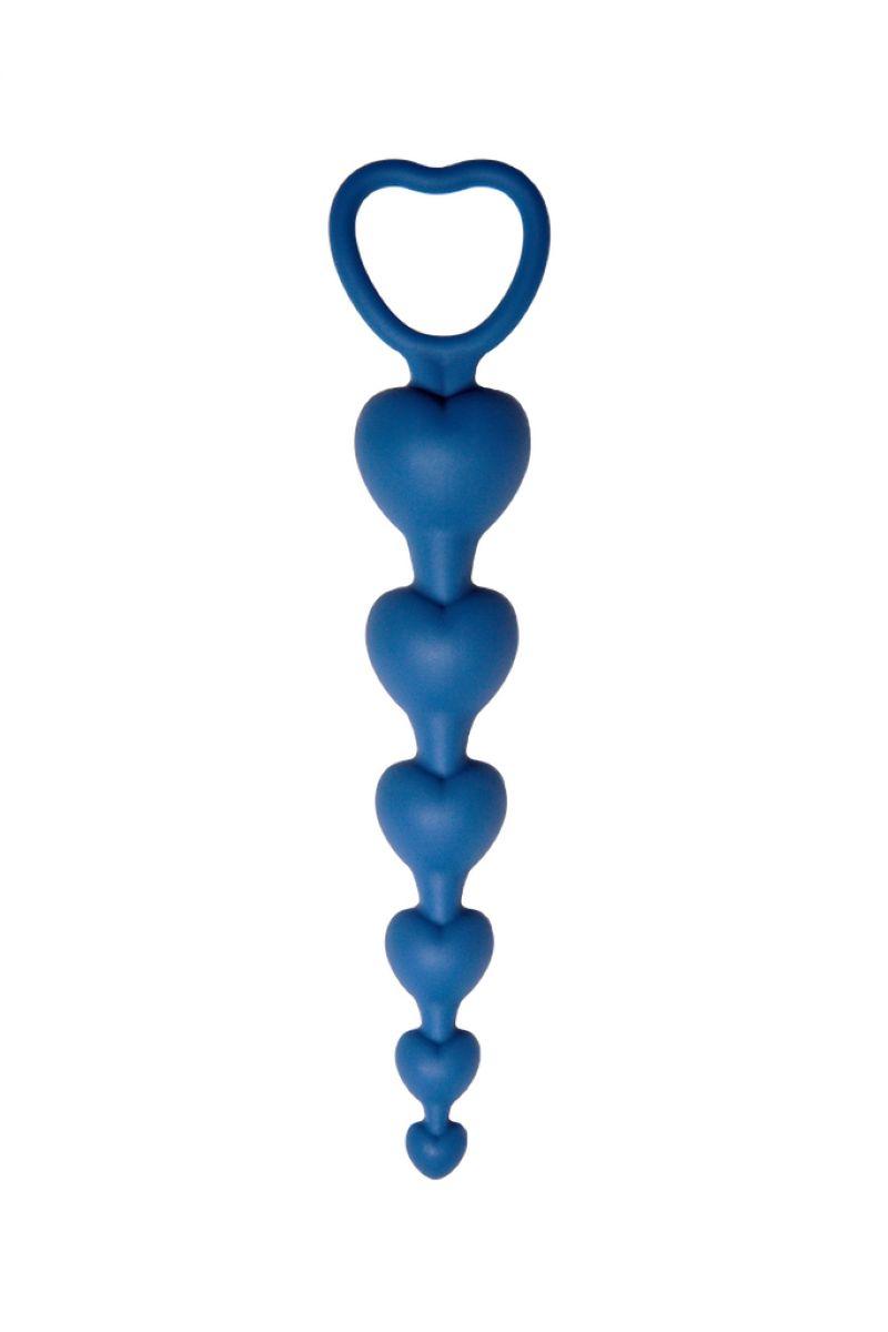 Анальная цепочка Love Beam, диаметр до 3,2 см, длина 19 , цвет кобальт (One Size)