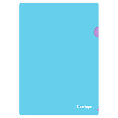 Папка-уголок Berlingo "Haze" А4, 200мкм, софт-тач, двухцветная, сиреневая/голубая