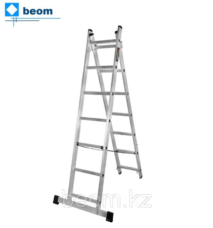 Лестница алюминиевая двухсекционная ВИХРЬ ЛА 2х7 (Вес 5.8 кг | секций: 2 | ступеней: 7 | макс. нагрузка: 150 кг | длина: 3.16 м), фото 1