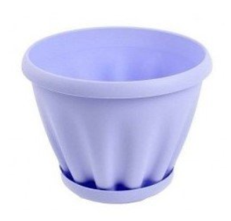 Горшок Знатный 0,45л ф110мм с поддоном( сиреневый) М300СР, фото 1