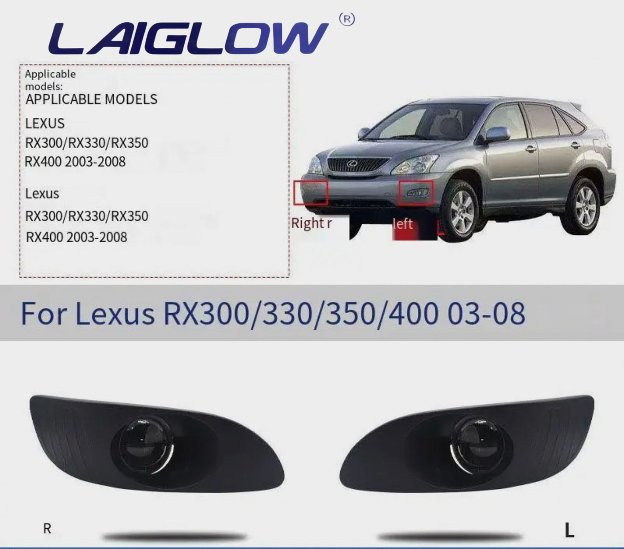 Светодиодные противотуманные фары Lexus RX III/IV [2008-2018] Premium Spot, фото 1