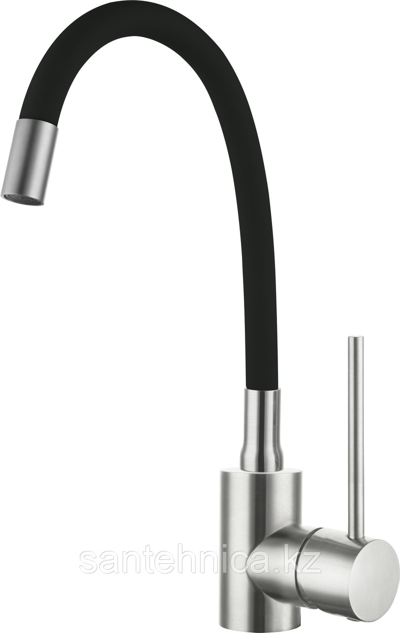 Смеситель Calorie CAL50129-2N сатин/черный гибкий нерж