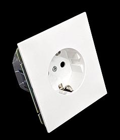 UTEN  белый розетка 1я с/з