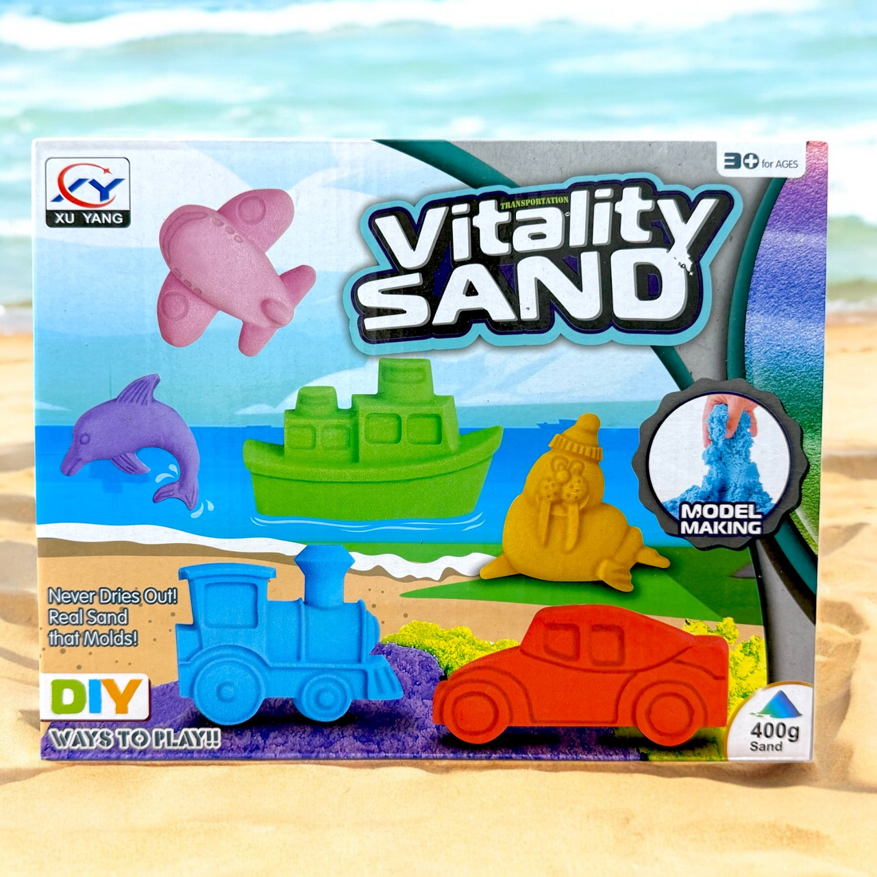 3395 - кенетический песок + фигурка- 24»19, фото 1