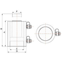 Инстан ДГ30-50Г 30 т 50 мм Грузовой домкрат с гидравлическим возвратом штока