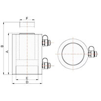 Инстан ДГ150-150Г 150 т 150 мм Грузовой домкрат с гидравлическим возвратом штока