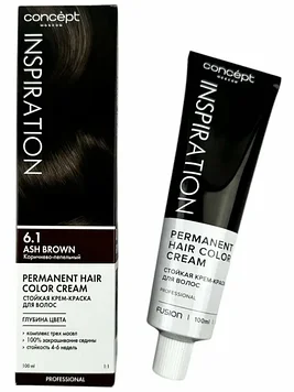 CONCEPT Стойкая крем-краска для волос , тон 6.1 Коричнево-пепельный (Ash Brown), 100мл