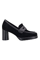 Стильные женские лоферы Big Rope из замши в черной расцветке