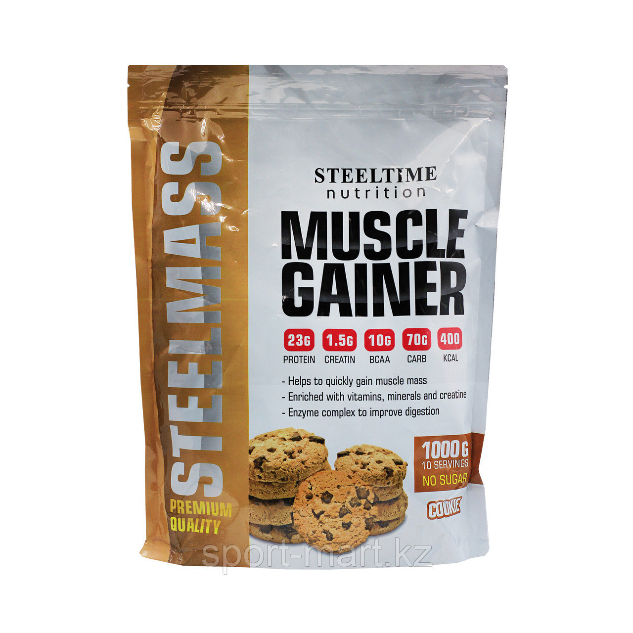 Гейнер высокоуглеводный Steeltime Nutrition Steel Mass 10 порций 1000 гр, фото 1