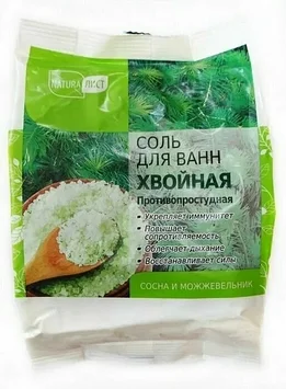 Натуралист Соль для ванн Противопростудная, Хвойная От усталости, 500г