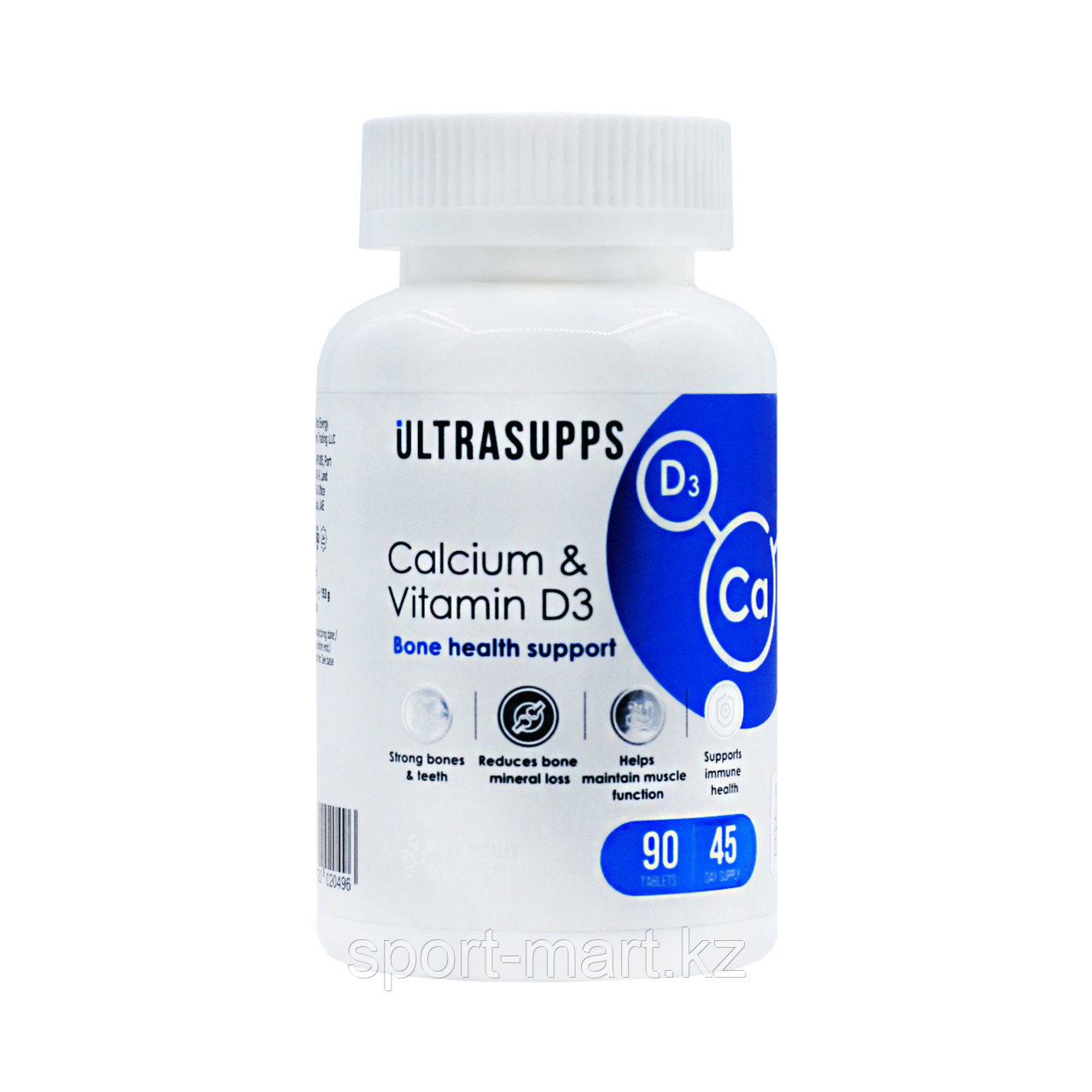 Кальций Д3 Ultrasupps Calcium & Vitamin D3 600 мг 90 таблеток, фото 1