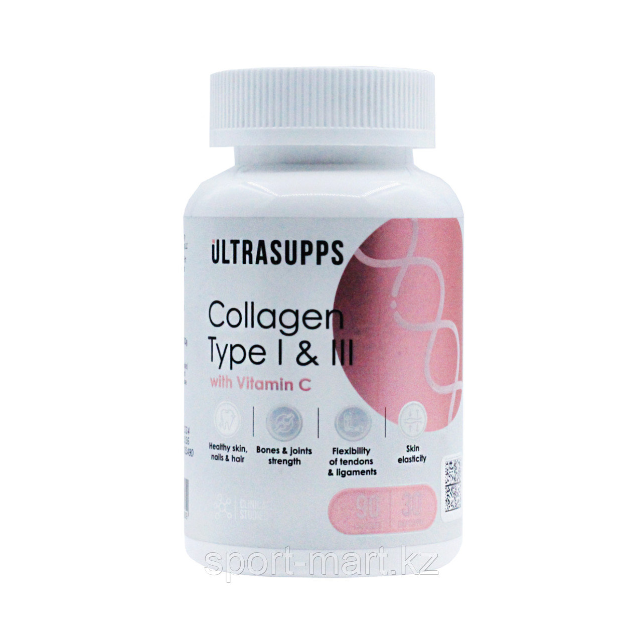 Коллаген Тип 1 и 3 Ultrasupps 90 таблеток, фото 1