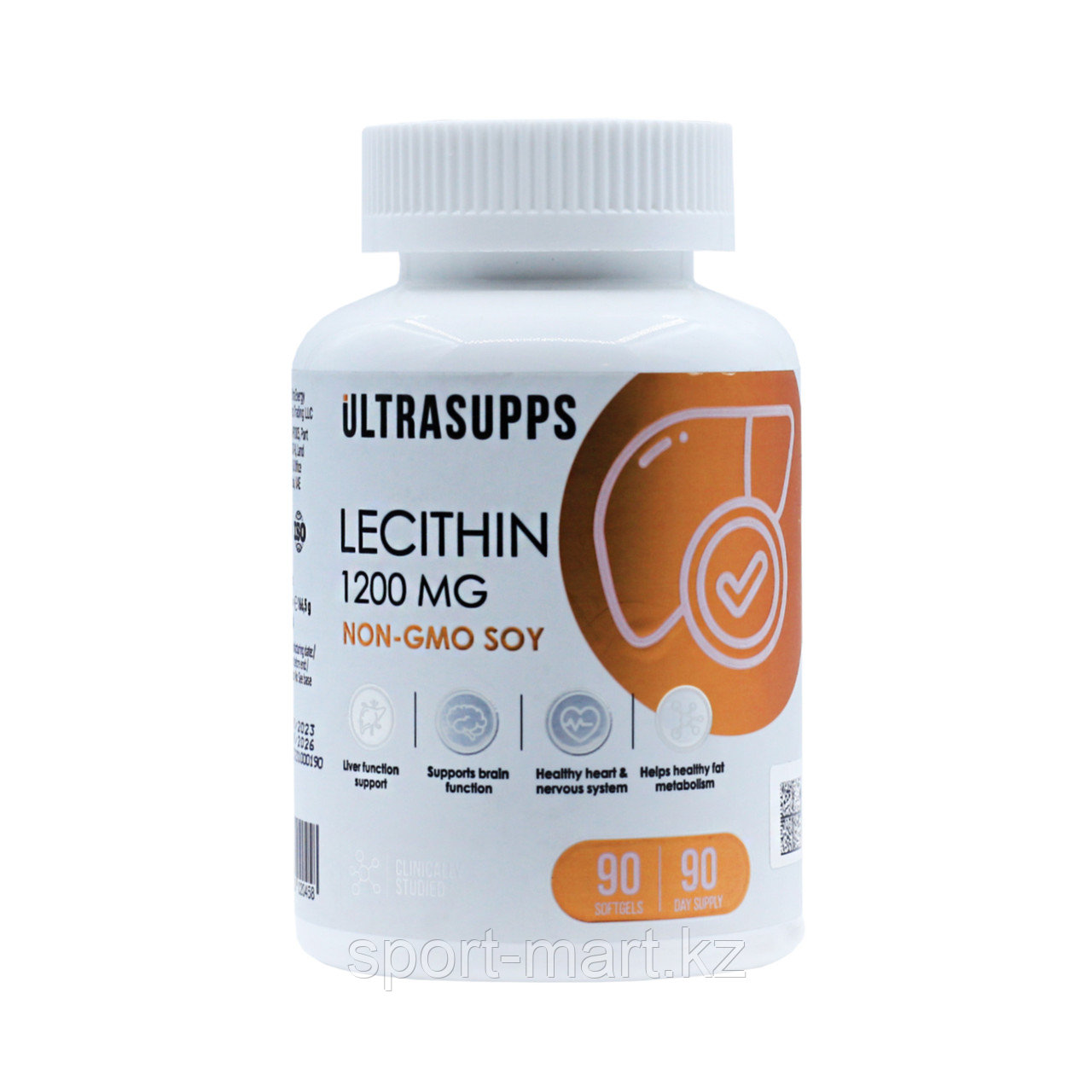 Лецитин Ultrasupps Ultra energy Lecithin 1200 мг 90 капсул, фото 1