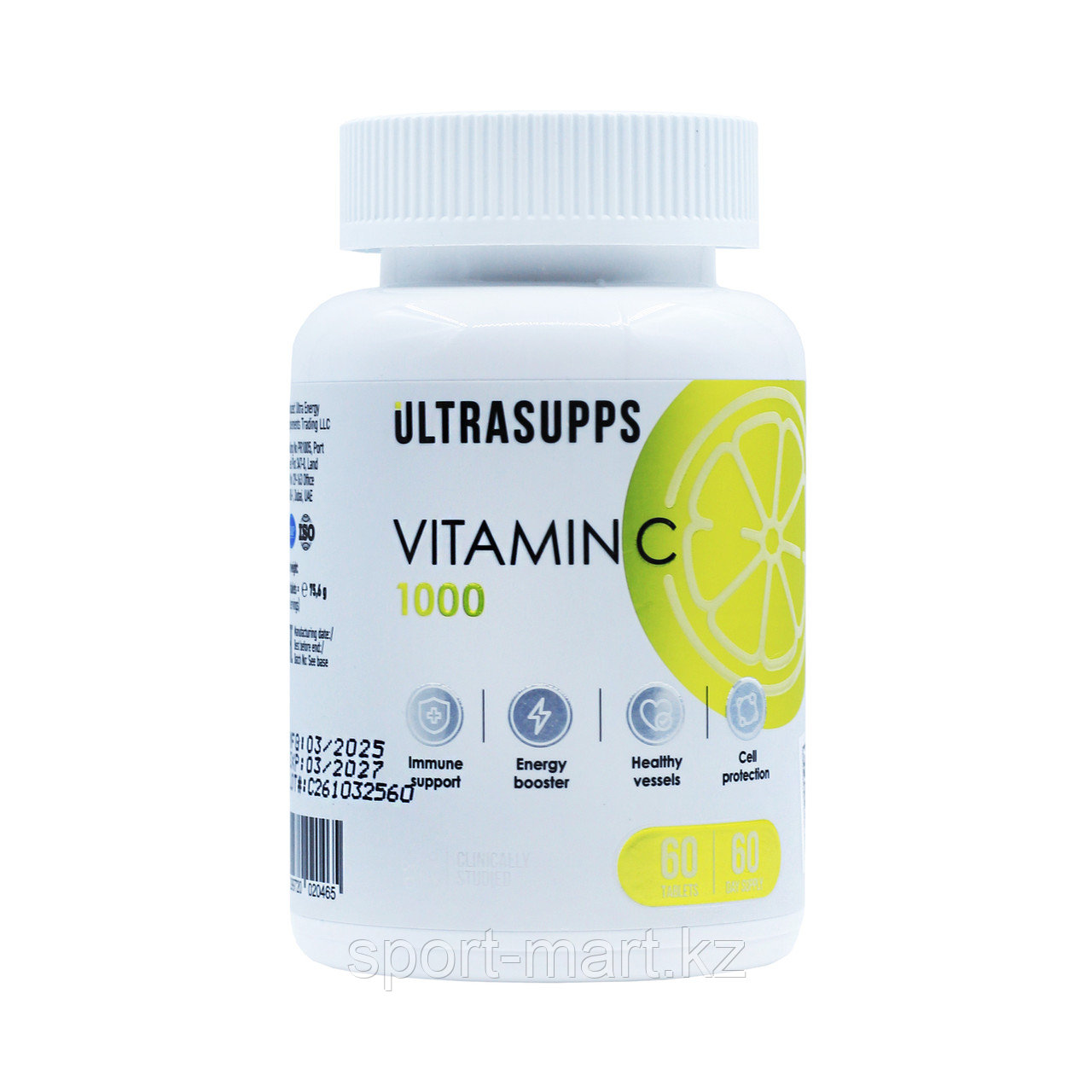 Витамин С Ultrasupps Vitamine C 1000 мг 60 капсул, фото 1