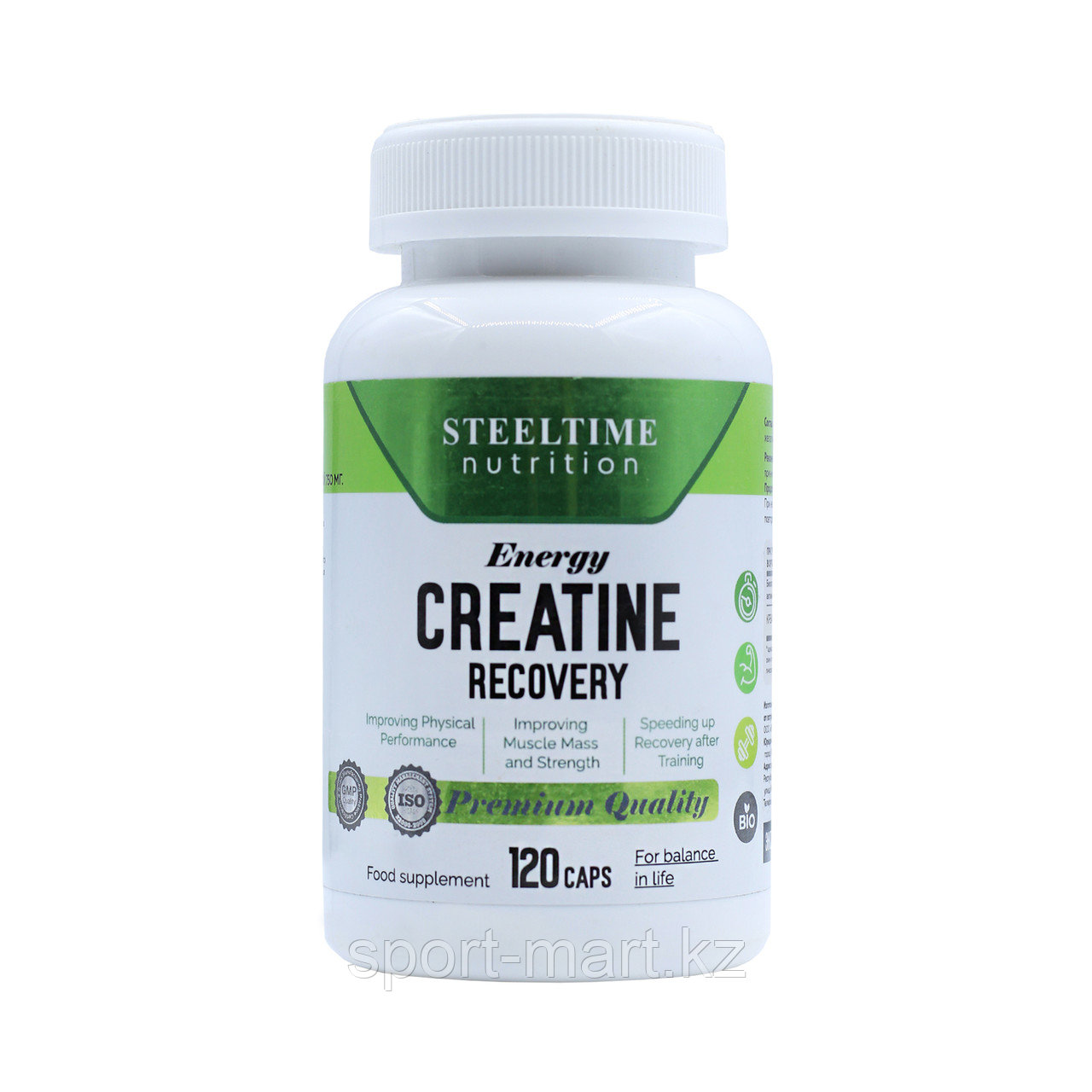 Креатин моногидрат Steeltime Nutrition Creatine recovery 120 капсул, фото 1