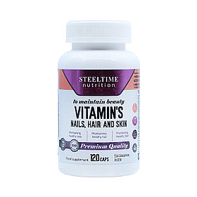 Витаминный комплекс Steeltime Nutrition Hair Nails Skin 120 таблеток