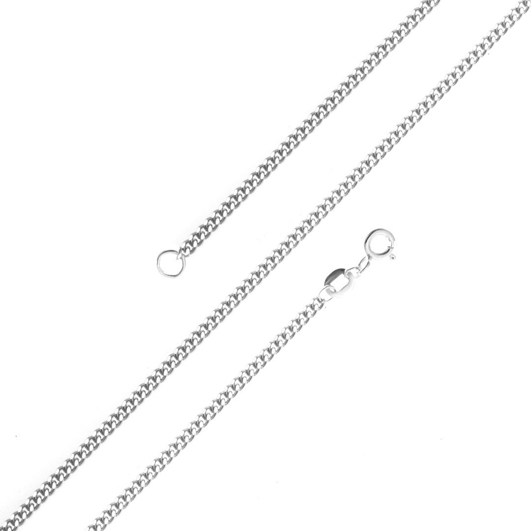 Цепь КРАСЦВЕТМЕТ НЦ 22-002Ю-3-50 длина 50 см, вес 2.02 г серебро, плетение якорное, фото 1