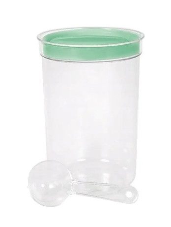 Банка для сыпучих Curver 1,7 л с ложкой с цветной крышкой