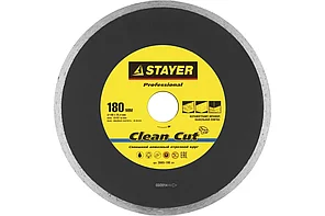 Диск алмазный, STAYER Professional Clean Cut 180 мм (25.4 мм, 5х2.2 мм)