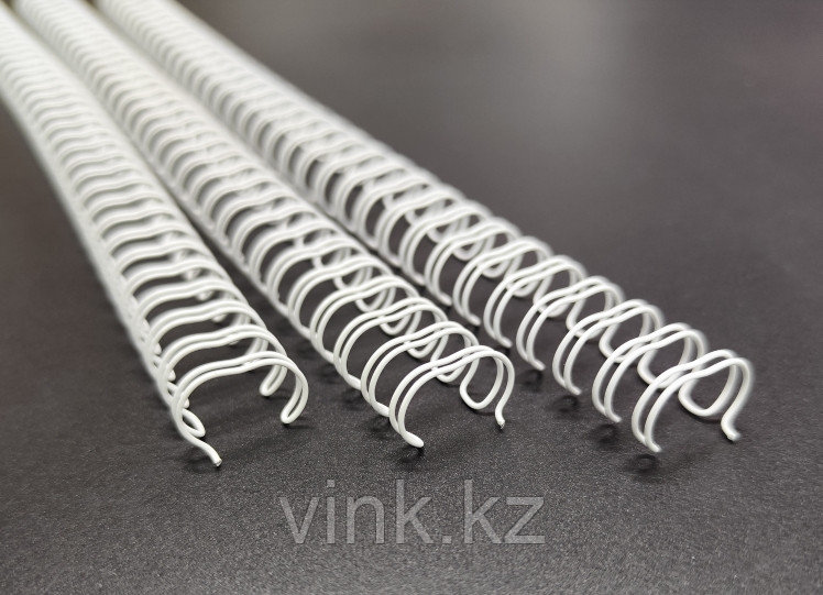 Металлические пружины для переплета  белые, А4 9,5 мм 3/8, фото 1