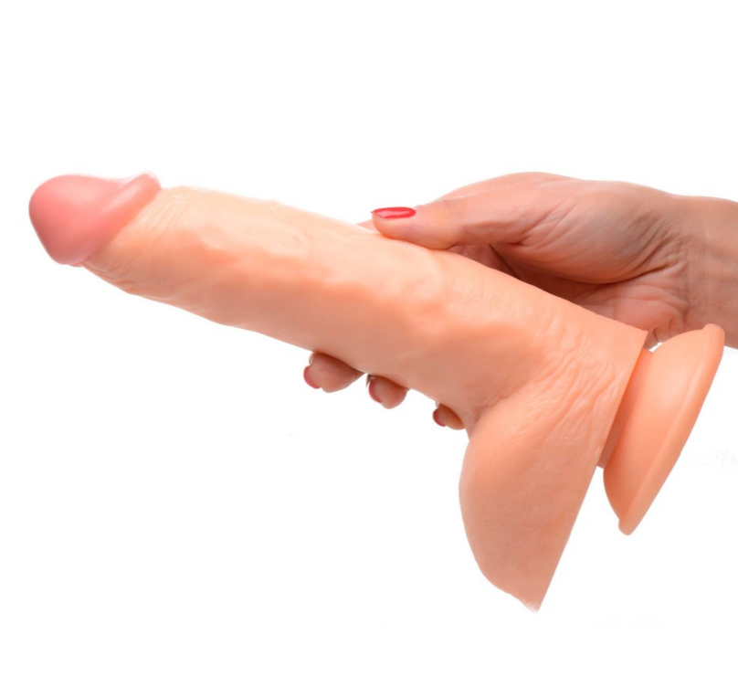 Beefy Brad - реалистичный фаллоимитатор с мошонкой бежевый (22.4х5 см), фото 1