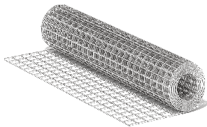 Сетка стальная сварная, оцинкованная, 1 мм, ячейка 20х20
