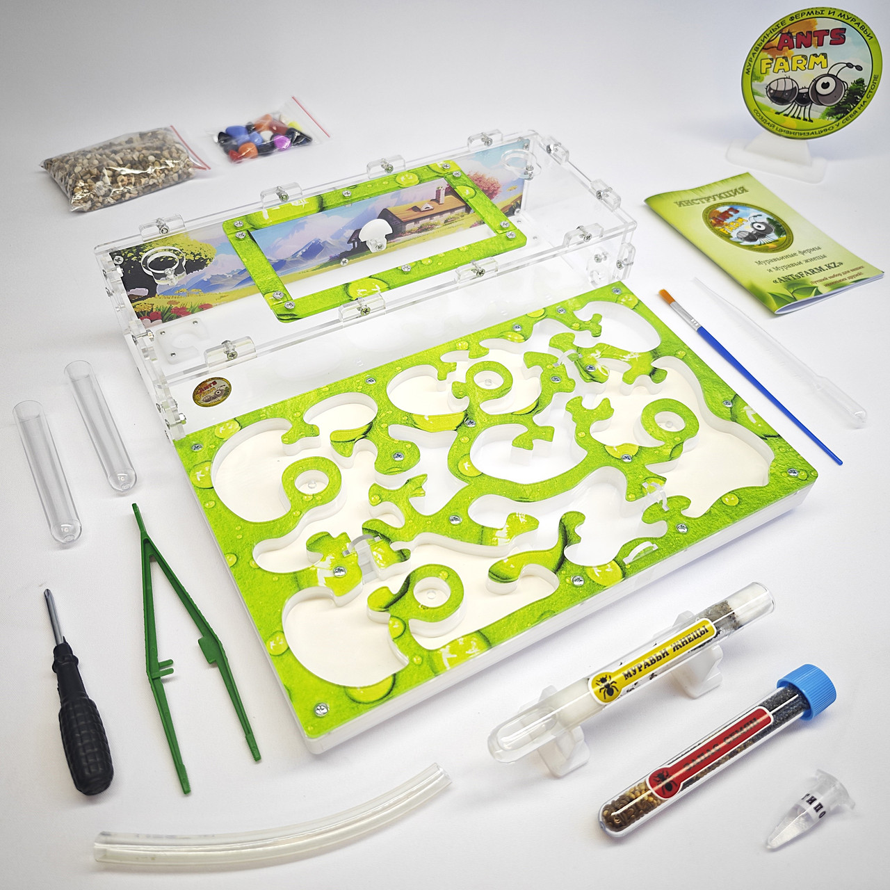 Муравьиная ферма и Муравьи ANTsFARM | Формикарий и жнецы | Набор ACE, фото 1