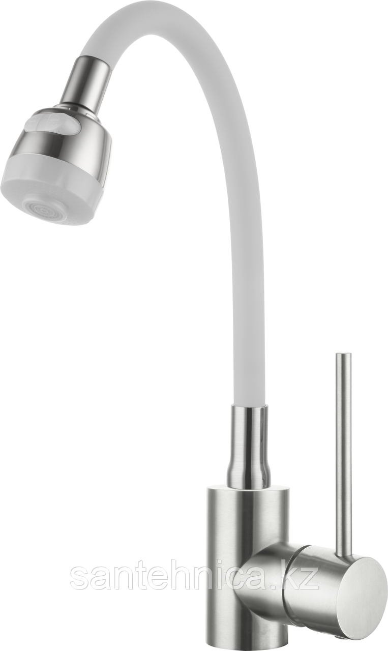 Смеситель Calorie CAL50129-1M бел. гибкий нерж