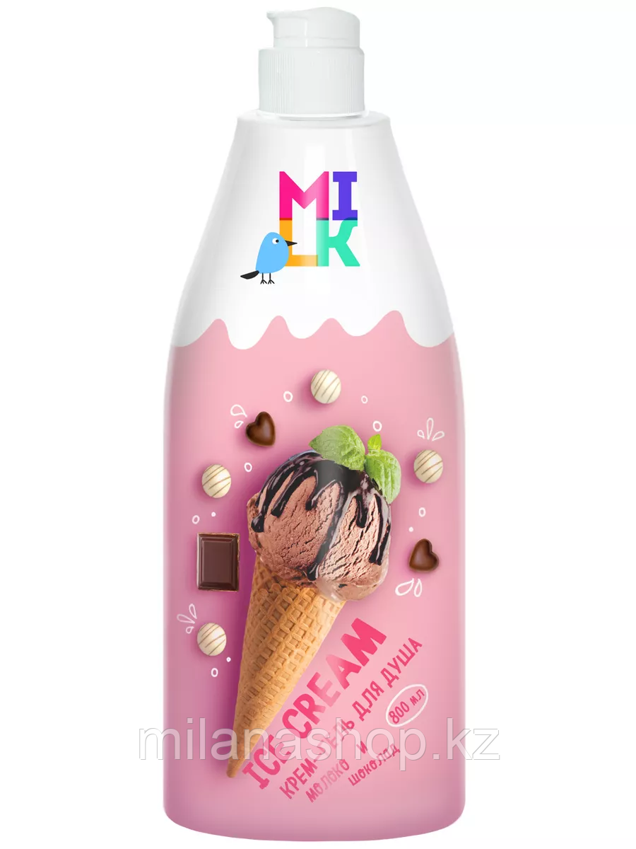 MILK Крем-гель для душа молоко и шоколад 800 мл, фото 1