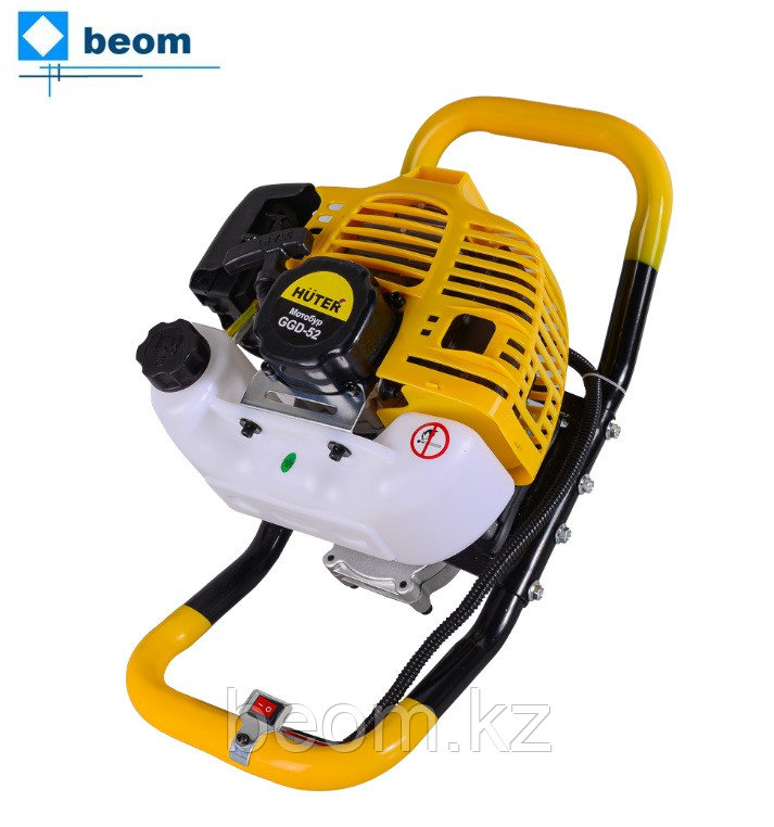 Мотобур HUTER GGD-52 (2 кВт | Объём двигателя, см³ 52 | Вес, кг 9.55 кг | бак, л 1,25 | Посадочный диаметр, мм 20), фото 1