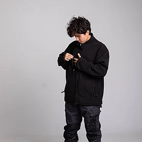 Флисовая Кофта Melange черный