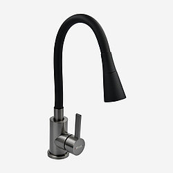 Смеситель для кухни ATLAS VORTEX VX2006607 / нерж. сталь / серый