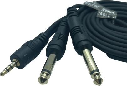 Cable Audio 3.5Jack-2*6.35mm (M) 5m