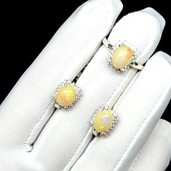 Комплект с натуральным огненным Опалом