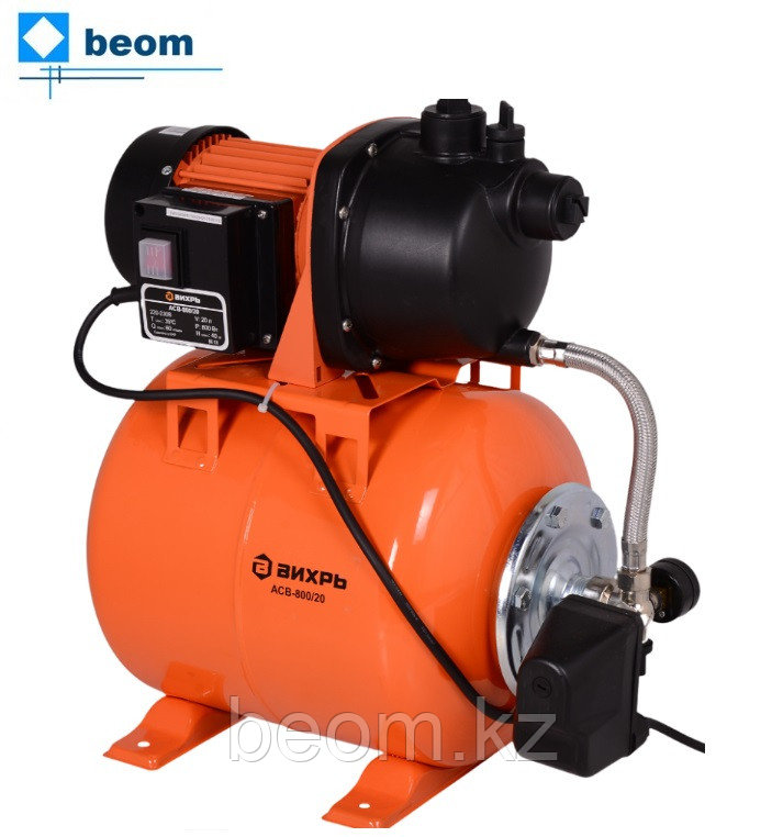 Насосная станция Вихрь АСВ-800/20 (800Вт | Ø 25мм | 220В | от 0 до 3.6 м3/час | от 5 до 40 м Напор), фото 1
