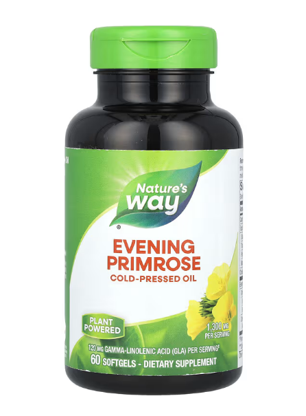 Nature's Way, Примула вечерняя, максимальная сила действия, 1300 мг, 60 мягких таблеток, фото 1