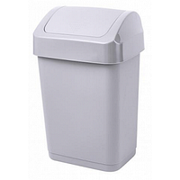Контейнер д/мусора Step 25л с крышкой-маятником Пластик Репаблик, серый