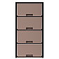 Пластиковый комод 4х-секц. «Колорит» венге Альтернатива пласт, фото 2